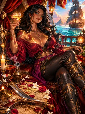 Captain Valerica "Val" Drake — The Crimson Siren